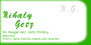 mihaly getz business card